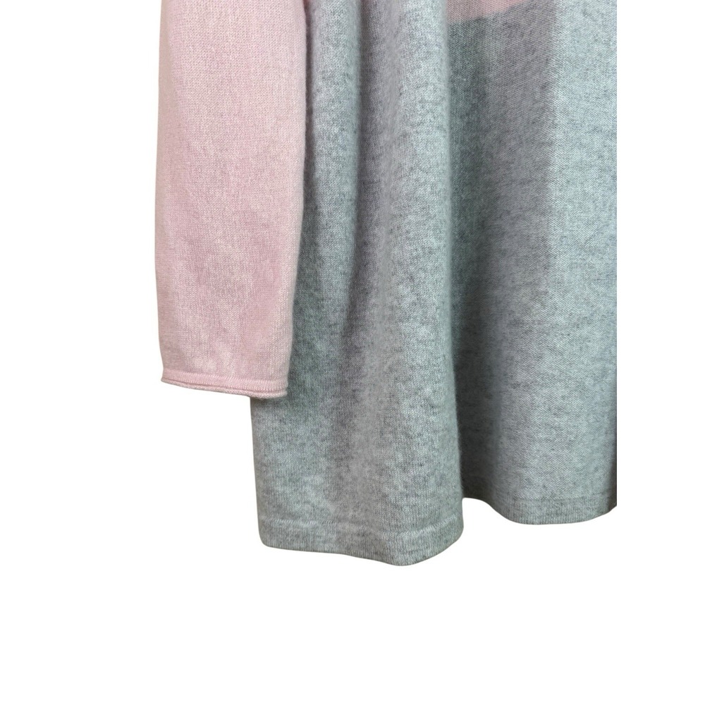 J. McLaughlin Women's Sherrin Cashmere Cardigan Color Block Large Pink Gray - Picture 6 of 8